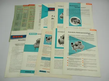Boge Kompressorenfabrik Bielefeld 9x Prospekt Preisliste Angebot 1960er Jahre