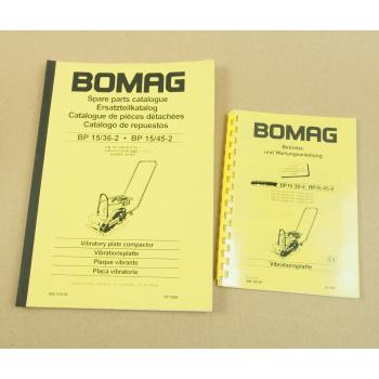Bomag BP15/36-2 BP15/45-2 Vibrationsplatte Bedienung Wartung Ersatzteilliste