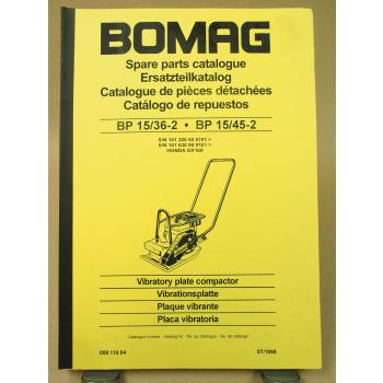 Bomag BP15/36-2 BP15/45-2 Vibrationsplatte Ersatzteilliste Parts List Pieces 98