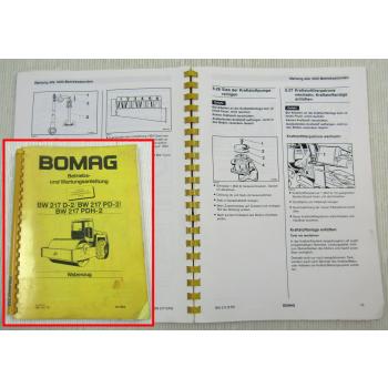 Bomag BW217 D-2 PD-2 PDH-2 Betriebsanleitung Bedienung Wartung 3/93