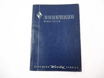 Borgward Werkstätten Verzeichnis 1960 Deutschland Europa Afrika Amerika Asien