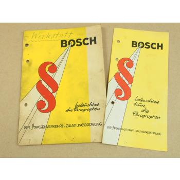 Bosch beleuchtet kurz die Paragraphen der StVZO 1962 2 Hefte