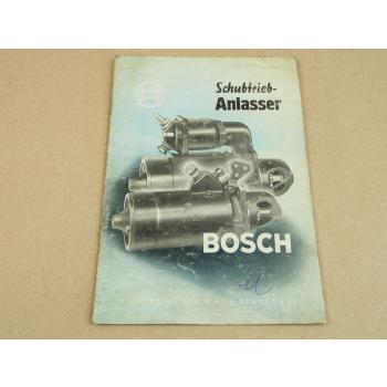 Bosch Einstufige Schubtrieb Anlasser Bauart C Handbuch 10/1954