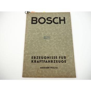 Bosch Erzeugnisse für Kraftfahrzeuge Katalog 1933/34