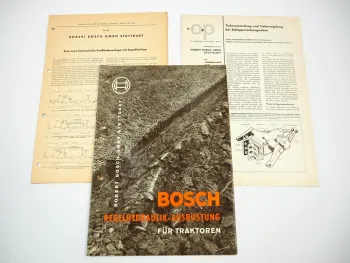 Bosch Regelhydraulik Ausrüstung für Traktoren Kraftheber Anlage Handbuch 1962/63