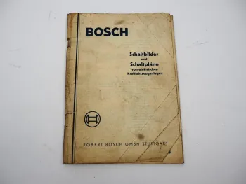 Bosch Schaltbilder Schaltpläne KFZ Elektrik von PKW LKW Schlepper Motorrad 1956