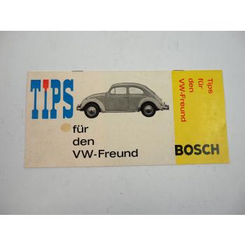Bosch VW Käfer Karmann T1 Transporter Prospekt 1950/60er Jahre
