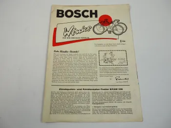 Bosch Winke für den Zweirad Händler Nr.1 von 1960 Fahrrad Zubehör Prospekt