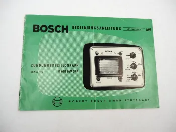 Bosch Zündungsoszillograph EFAW110 Betriebsanleitung Bedienung 1963