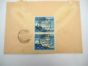 Brief Einschreiben Berlin Weißenfels 1949 75 Jahre Weltpostverein