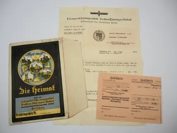 Brief Lebensversicherungsanstalt Sachsen Thüringen Anhalt Merseburg 1937