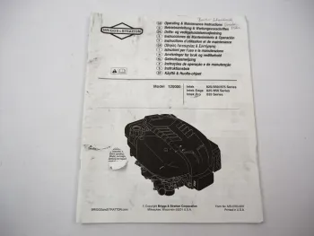 Briggs & Stratton 120000 Intek Edge Pro 825 850 875 Motor Betriebsanleitung 2007