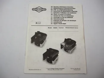 Briggs & Stratton 120000 Quantum 600 625 650 675 Betriebsanleitung Operating 07