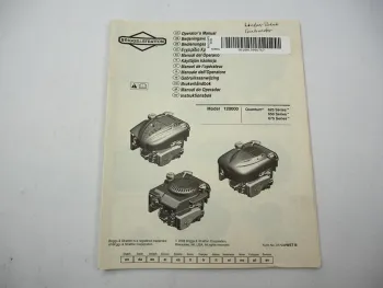 Briggs & Stratton 120000 Quantum 625 650 675 Motor Betriebsanleitung 2008