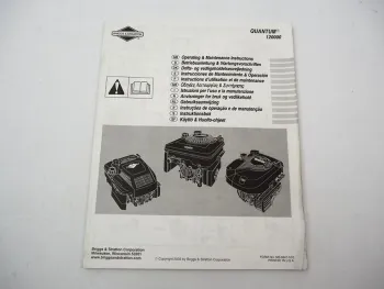 Briggs & Stratton 120000 Quantum Motor Betriebsanleitung Operating 05/2003