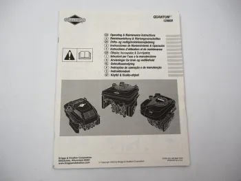 Briggs & Stratton 120000 Quantum Motor Betriebsanleitung Operating 08/2005