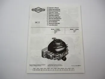 Briggs & Stratton 210000 310000 Power Built Intek I/C Motor Betriebsanleitung