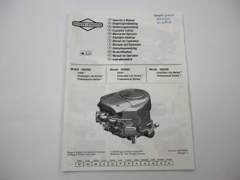 Briggs & Stratton 400000 440000 490000 Motor Betriebsanleitung Operating 2009