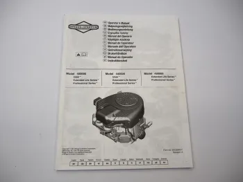 Briggs & Stratton 400000 440000 490000 Motor Betriebsanleitung Operating 2013