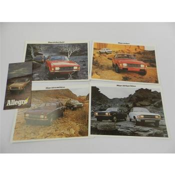 British Leyland UK Cars Austin Allegro 5x Prospekt Brochure 1970er Jahre