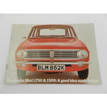 British Leyland UK Cars Austin Maxi 1500 1750 Prospekt Brochure 1971