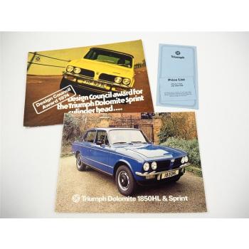 British Leyland UK Cars Triumph Dolomite 1850HL Sprint Prospekt Brochure 1974/76
