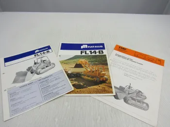 Brochure Fiat FL14B Crawler loader and Presentation Specifications 1975