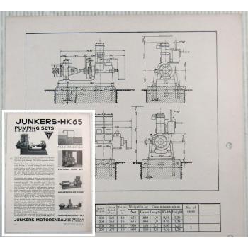 Brochure Junkers 1HK-65 2HK-65 Pumping Sets 8-10 16-20 B.H.P. Datasheet 30s