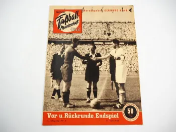 Broschüre Deutsche Fußball Meisterschaft 1953 Herausgeber Gerhard Bahr