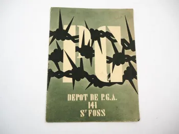 Broschüre Kriegsgefangenen Lager Depot de P.G.A. 141 Saint Fons Frankreich 1945