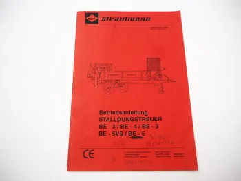 BSL Strautmann BE 3 4 5 5VS 6 Stalldungstreuer Streublitz Betriebsanleitung 1994