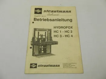 BSL Strautmann HC 1 2 3 4 Hydrofox Siloblockschneider Betriebsanleitung 1991