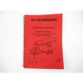 BSL Strautmann Verti-Mix Futtermischwagen Betriebsanleitung Wartung 2013