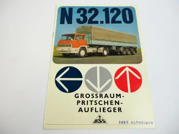 BSS N 32.120 Sattauflieger für Tatra NT 813 4x4 LKW Prospekt ca 1970