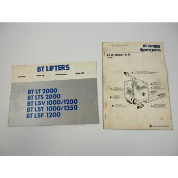 BT LT2000 Stapler Hubwagen Wartungsanleitung Ersatzteilliste 1980