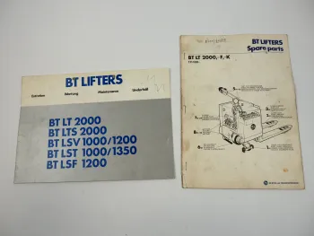 BT LT2000 Stapler Hubwagen Wartungsanleitung Ersatzteilliste 1980