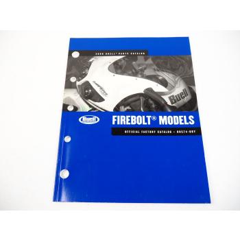 Buell Firebolt Models XB12R Spare Parts List Catalog 2008