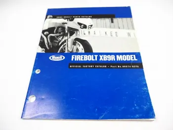 Buell Firebolt Models XB9R 2003 Spare Parts List Catalog Ersatzteilliste