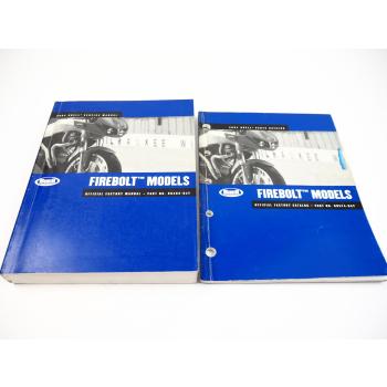 Buell Firebolt Models XB9R XB12R Service Manual and Parts List Catalog 2004