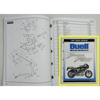 Buell Thunderbolt + Touring S3 S3T Type FS RS Spare Parts List Catalog 1997