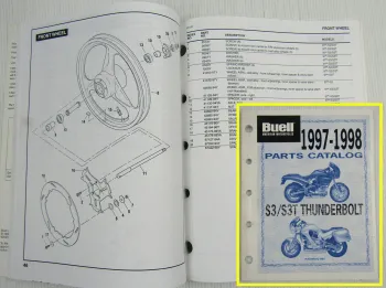 Buell Thunderbolt S3 S3T Type FS RS Spare Parts List Catalog 1997 - 1998