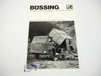 Büssing BS 14 15 FSA Fahrgestelle mit LESA Müllschrankaufbau Prospekt 1968