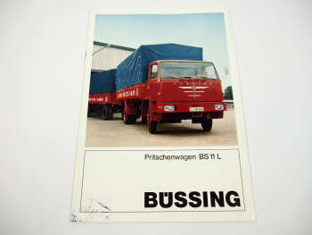 Büssing BS11L Pritschenwagen LKW Prospekt 1968