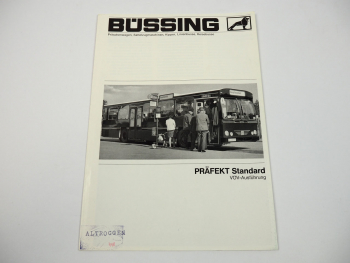Büssing Bus Präfekt Standard VÖV Ausführung Prospekt 1968