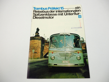 Büssing Bus Trambus Präfekt 15 Reisebus Prospekt 1965