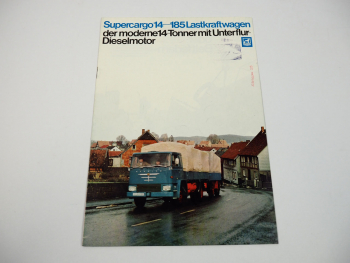 Büssing Supercargo 14-185 LKW Pritschenwagen Prospekt 1966
