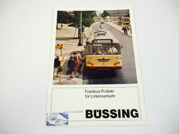 Büssing Trambus Präfekt für Linienverkehr Prospekt 1968