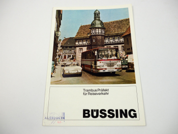 Büssing Trambus Präfekt für Reiseverkehr Prospekt 1968