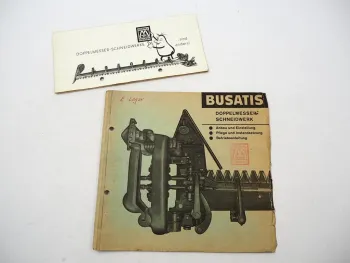 Busatis Doppelmesser Mähwerk für Unimog Deutz Fendt Betriebsanleitung Anbau