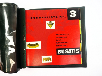 Busatis Mähmesser Mähbalken Scheiben Schare GB-Teile Katalog Preisliste 1958/59